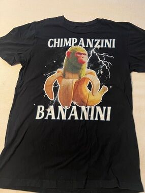 Chimpanzini Bananini Graphic Tee - Black